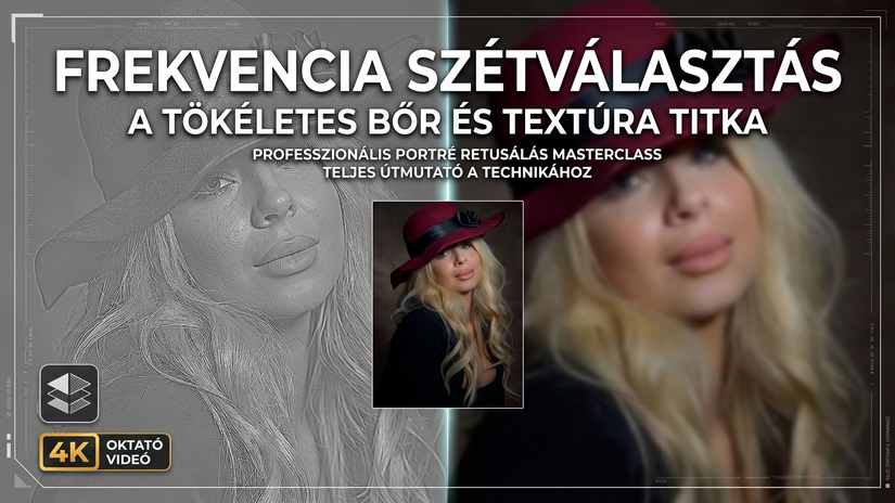Portré retusálás Frekvencia szétválasztása.
